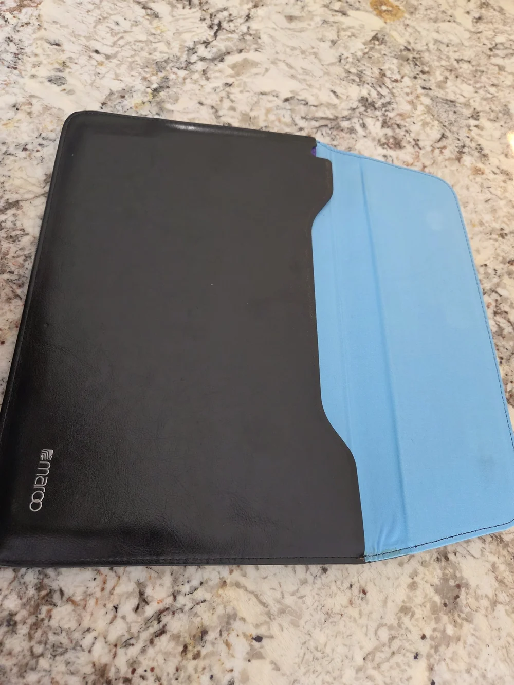 Black Tablet Folio Case - Protective Sleeve with Magnetic Flap